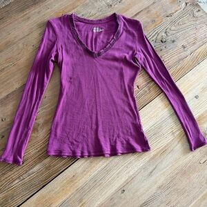 Purple Long Sleeve Top.